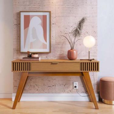 Imagem de Aparador Decorativo Pés em Madeira Maciça Puxador em Metal MDP/MDF Ita