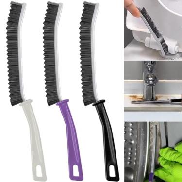 Imagem de XANGNIER Escova de limpeza de cerdas duras, escova multifuncional de limpeza de lacunas, itens essenciais para casa, ferramentas de limpeza de banheiro para uso doméstico, janela, banheiro, argamassa