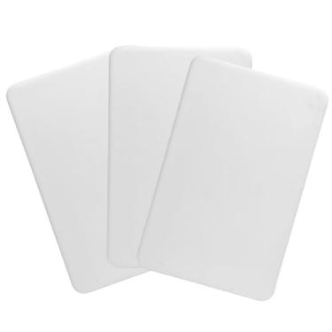 Imagem de Tábua de corte de barra de plástico para restaurantes, pacote com 3 - 25 x 15 cm, branca