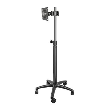 Imagem de Suporte para monitor de chão, suporte de TV com rolamento ajustável em altura para TV de 12 a 27 polegadas, ângulo de inclinação pode ser ajustado livremente, comporta até 8 kg / 8 kg belo cenário