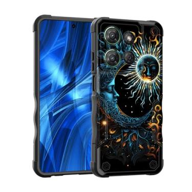 Imagem de EFGWSDER Capa para Moto G 5G 2025, [camada dupla][proteção contra quedas de grau militar de 3,5 metros] Capa resistente à prova de choque para Motorola Moto G 5G 2025 de 6,7 polegadas, estética do sol