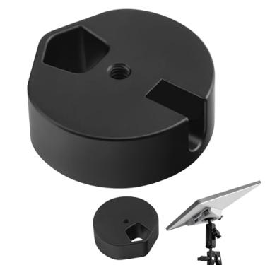 Imagem de BarBaren Adaptador de tripé Starlink Mini - 1/4-20 Nut Base Adaptador de montagem em liga de alumínio, compatível com Starlink Mini Pipe Mount, a maioria dos tripés fotográficos e suporte RAM