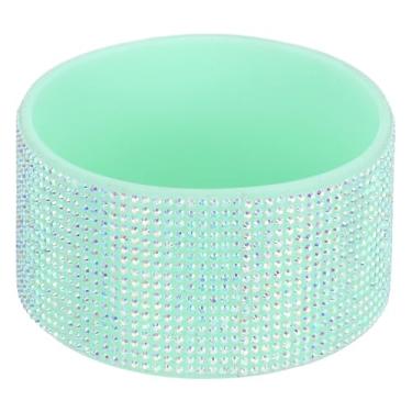 Imagem de PATIKIL Bota de silicone com glitter, bota protetora de garrafa de água de diamante, antiderrapante, acessórios para copo Stanley Tumbler 567-1,134 g com fundo de 7 cm, verde claro