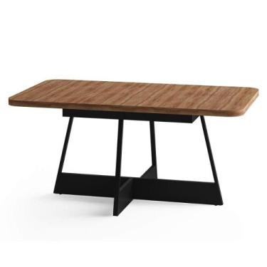Imagem de Mesa de Jantar Átria Retangular 6 Lugares 160x90cm Nogal Pre - Carraro