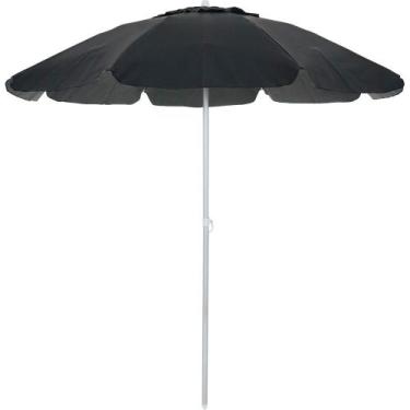Imagem de Guarda-Sol em Bagum com Haste de Alumínio 1,60m Preto Bel, 1,60m