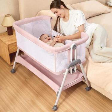 Imagem de Berço de bebê ANGELBLISS com cama de cabeceira com altura ajustável