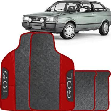 Imagem de Lindo jogo tapete 4 peças carro automotivo  na cor vermelho volkswagen