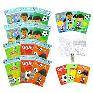 Imagem de Livros de colorir de futebol com lembrancinhas de festa, conjunto de 12