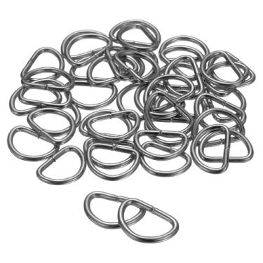 Imagem de HARFINGTON 50 peças anel D 3/20.3 cm (10 mm) metal galvanizado clipes de fivela em forma de D multiuso acessórios de costura para coleiras de cães, mochilas, correia de correia, bronze