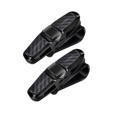 Imagem de Viseira De Sol Do Carro Portátil Óculos De Sol Clipe Titular Abs Caso 