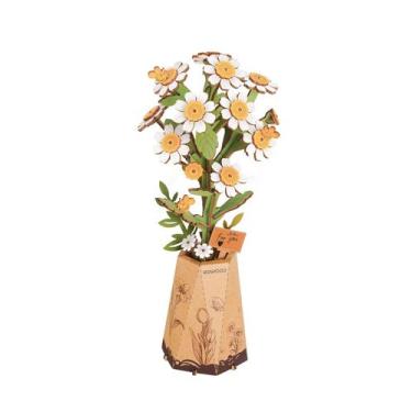 Imagem de Kit de artesanato DIY de quebra-cabeça 3D Wooden Flower Rowood para cr