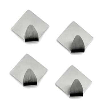 Imagem de 4un Gancho parede inox chaves colher banheiro cozinha losang - clink