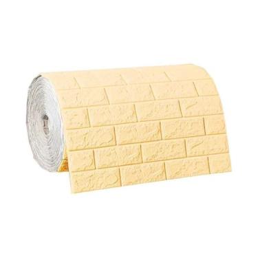 Imagem de Papel De Parede Autoadesivo À Prova d'Água Com Padrão De Tijolo 3D 70c