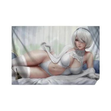 Imagem de Tamanho Grande NieR Automata 2B Sexy Anime Girl Canvas Poster Wall Art