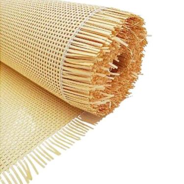 Imagem de Palhinha Indiana Rattan Palha Quadriculada Tela 11Mt X 50Cm - Mundo Da