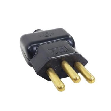 Imagem de Pino Macho 2p+t 20a Preto 14071 - Ilumi