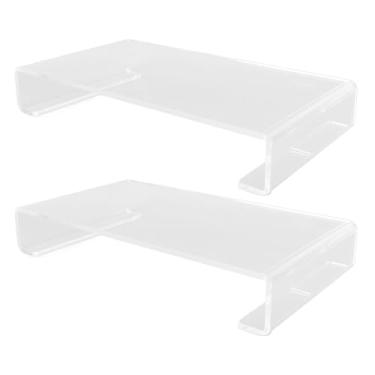 Imagem de Fafeicy ACRYL -MULTI -USET Exibição Aumentou As Bordas Polidas para Vaidade de Suprimento de Chuveiro, Armazenamento Organizado para Lavagem do Banheiro ou Compensar Armazenamento, Material de Acrílico Premium para Durabilidade [2pcs]