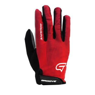Imagem de Luva Groove GR1 Full Finger Vermelho/Preto