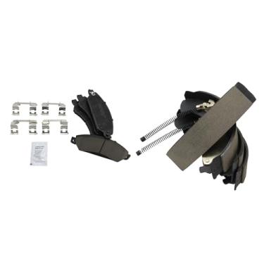 Imagem de TRQ Pastilhas de freio de cerâmica compatíveis com Chevrolet Silverado 1500 2007 Silverado 1500 Classic GMC Sierra 1500 Sierra 1500 Classic