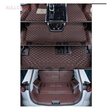 Imagem de Tapetes automotivos compatíveis com Tiggo 8 Pro MAX 2023-2024, almofadas personalizadas para os pés, carpete de salão com cobertura total, acessórios para interior, 7 assentos(Coffee 1 with trunk)