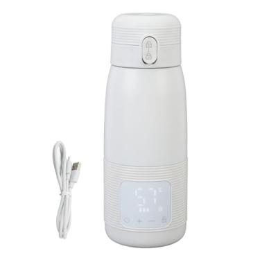 Imagem de Fabater Aquecedor de Mamadeira Portátil Sem Fio, Aquecedor de Leite Recarregável USB de Temperatura Constante, Ideal para Viagens, Carros e Viagens de Avião, para Misturar Fórmula para (350ml)