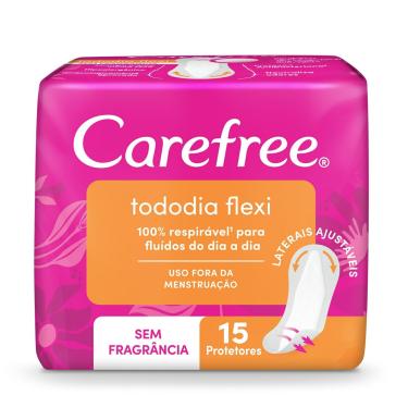 Imagem de Protetor Diário Carefree Tododia Flexi Sem Perfume 15 Unidades