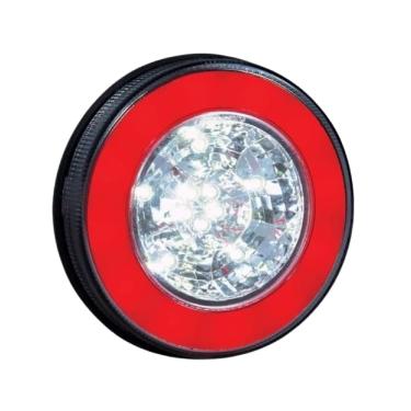 Imagem de Lanterna Traseira Vermelho Cristal Halo Light Led 24v Luz Re
