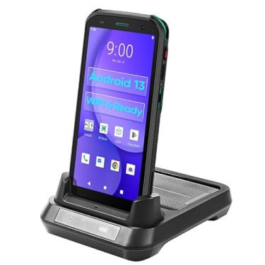 Imagem de FYJ Scanner de código de barras Android 13, tela de 13 polegadas, 4 GB + 64 GB de computador portátil robusto PDA com scanner de código de barras 1D/2D/QR para armazém, logística, inventário