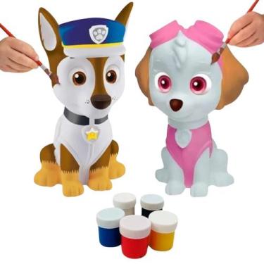 Imagem de Kit de Pintura Infantil com Tintas e Pincel Patrulha Canina - Elka, Sk