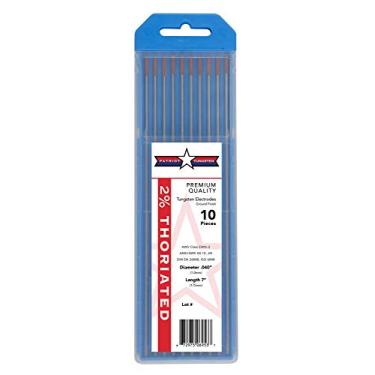 Imagem de 2% eletrodos de tungstênio de soldagem TIG Thoriated 0,101,6 cm x 17,8 cm pacote com 10