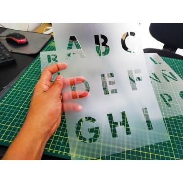 Imagem de Molde Stencil para Letras do Alfabeto, 5 cm, para Pinturas