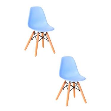 Imagem de Kit 2 Cadeiras Infantil Eames Polipropileno Base Madeira Eiffel Espres
