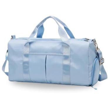 Imagem de Bolsa De Academia Impermeável Alça Transversal Unissex Mala Com Divisórias Espaçosa Fitness Leve e Resistente Capacidade 30 Litros PREMIUM DUPIN (AZUL)