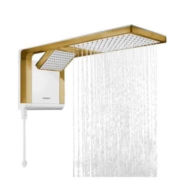 Imagem de Chuveiro Lorenzetti Acqua Duo Branco Matte Gold 7800W 220V
