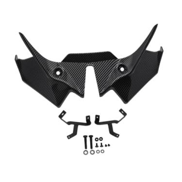 Imagem de Mqetly Aerofólio dianteiro aerodinâmico, asa defletora de ar, substituição de asa, acabamento da capa do defletor para Z650 2021-2024, Fibra de Carbono