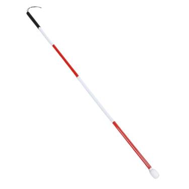 Imagem de Brrnoo Dobrando Bengala de Cana Cega, 4 Seção de Alumínio Não Deslizante Mobilidade de Liga Leve Leve Com Alça Elástica para Navegação Segura