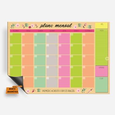 Imagem de Imã De Geladeira Porta Recados - Planner Magnético - Planejamento Mensal Semanal 20x30cm e 30x40cm (6, 30x40cm)