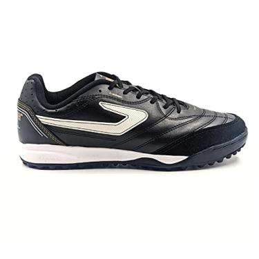 Imagem de Chuteira Topper Maestro TD IV Society, Masculino, Preto/Branco/Dourado, 44
