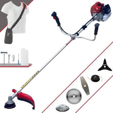 Imagem de Roçadeira Robusta Kawashima BCJ431-L À Gasolina 43cc 10.000rpm 1,7HP Com Kit 3 Lâminas de Corte, Carretel de Nylon e Escova de Aço Circular 38 Cerdas