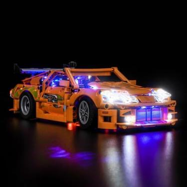 Imagem de LocoLee Kit de luz compatível com Lego 42204 Fast and Furious Toyota Supra MK4 – Sem modelo apenas luz, acessórios de iluminação LED compatíveis com Lego Toyota Supra MK4 (Velozes e Furiosos) 42204