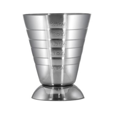 Imagem de 1 copo medidor de aço inoxidável 70,9 g/5 colheres de sopa/75 ml, jigger 70,9 g/5 colheres de sopa/75 ml, jigger padrão, ferramentas de cozinha de barman