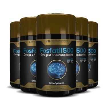 Imagem de 6x fosfatil 500 omega 3 + fosfatidilserina 60caps hf suplementos