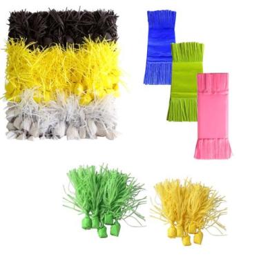 Imagem de Kit 192 Papel de Seda para Embalar Bala De Coco coloridas - Genérica