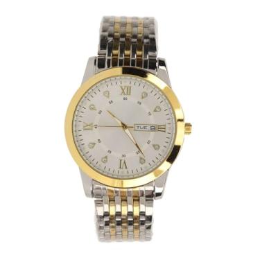 Imagem de Respicefinem Homens Relógios De Esqueleto Em Aço Inoxidável Analógico Quartz Moon Phase Relógio Masculino Relógio para Homens Quartz Day Date Casual Luxo Luminous Fashion Dress (Gold branco)