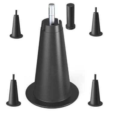 Imagem de New Rooms Direct 4 peças de elevação de estrutura de cama de 12 cm, pés de substituição de estrutura de cama de haste de aço resistente, serve para compartimentos internos de estrutura de cama de 1,5