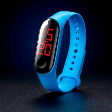 Imagem de Relógio Pulseira Silicone Digital Led Sport Adulto Infantil Azul M3 - 