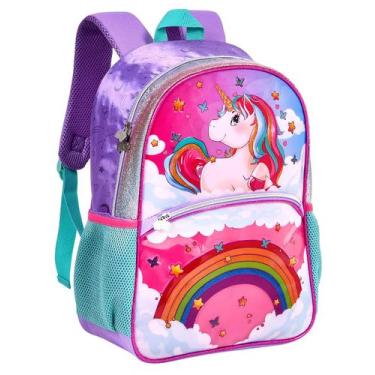Imagem de Mochila de Costas Unicórnio Brilhante Infantil - Clio