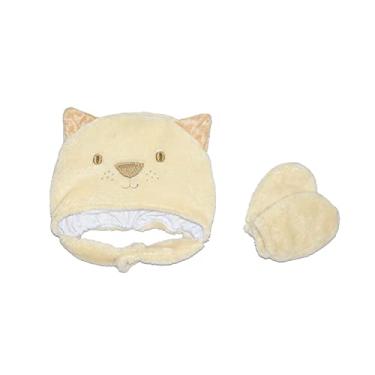 Imagem de KIT GORRO E LUVAS BABY JOY FUNNY MICROFIBRA LISO C/BORDADO TAM UNICO PCT C/03PC //TIGRE BEGE