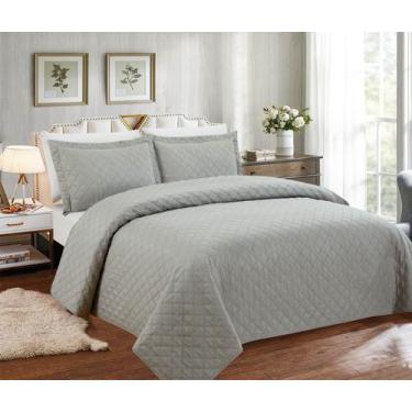 Imagem de Cobre Leito Luxo Para Cama de Casal + Kit 2 Portas Travesseiros - mora