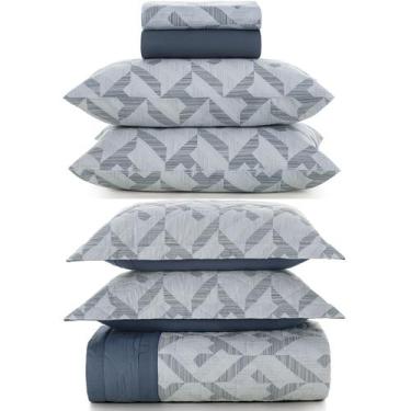 Imagem de Jogo de Colcha e Lençol Queen Karsten Percal 160 Fios 100% Algodão Est